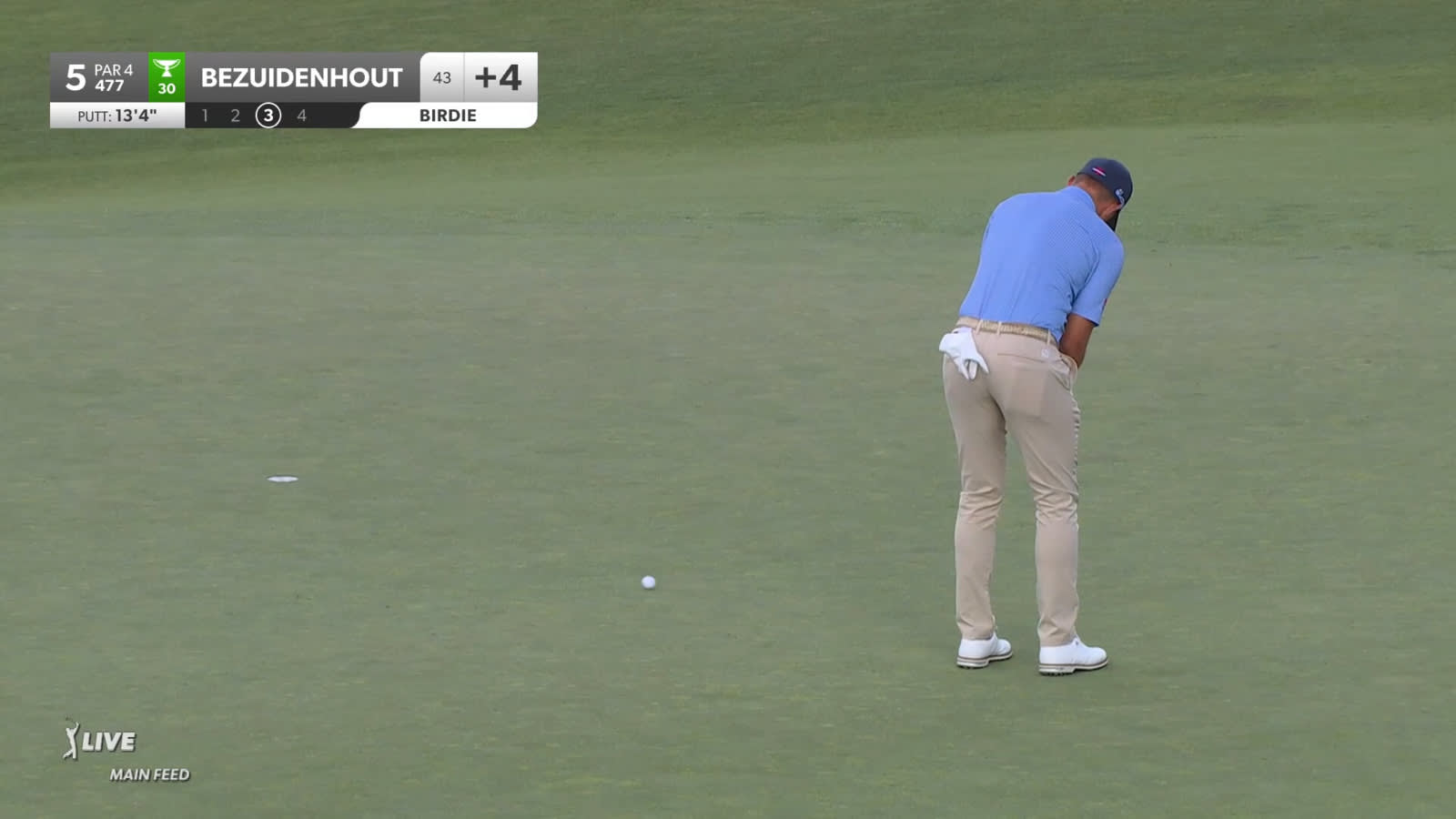 Christiaan Bezuidenhout rolls in 13-footer for birdie at BMW Championship