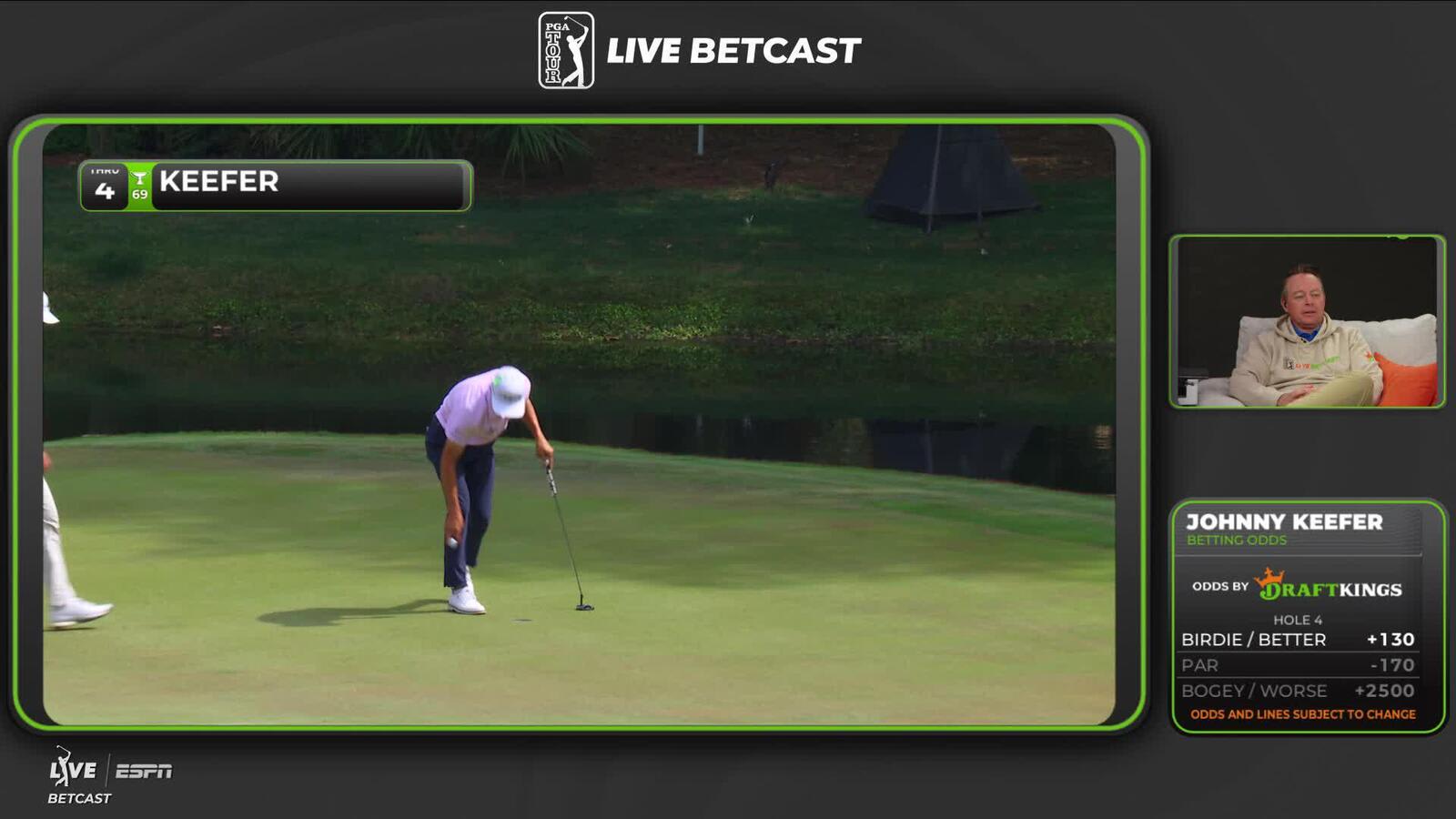 John Keefer makes birdie on No. 4 at RBC Heritage