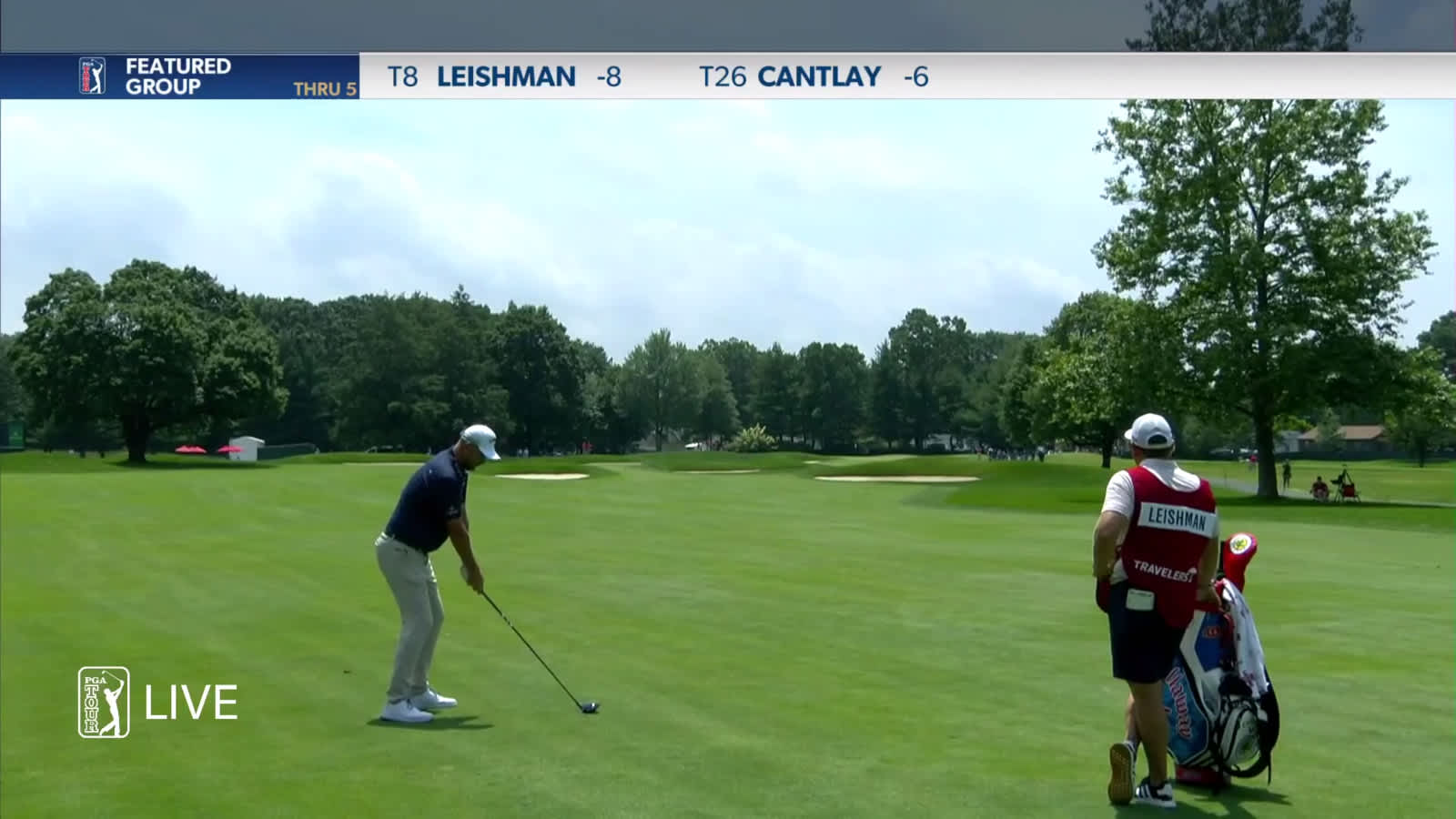 Marc Leishman's driver off the deck leads to birdie at Travelers