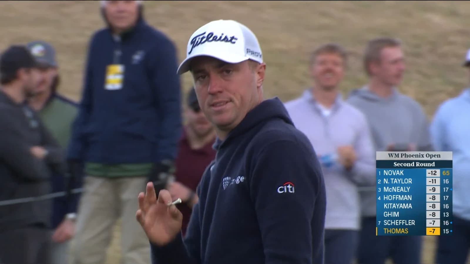 Justin Thomas' tee shot to 7 feet yields birdie at WM Phoenix Open