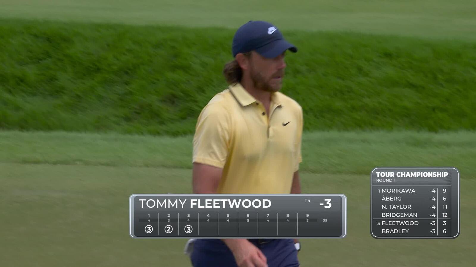 Tommy Fleetwood makes birdie on No. 3 at TOUR Championship