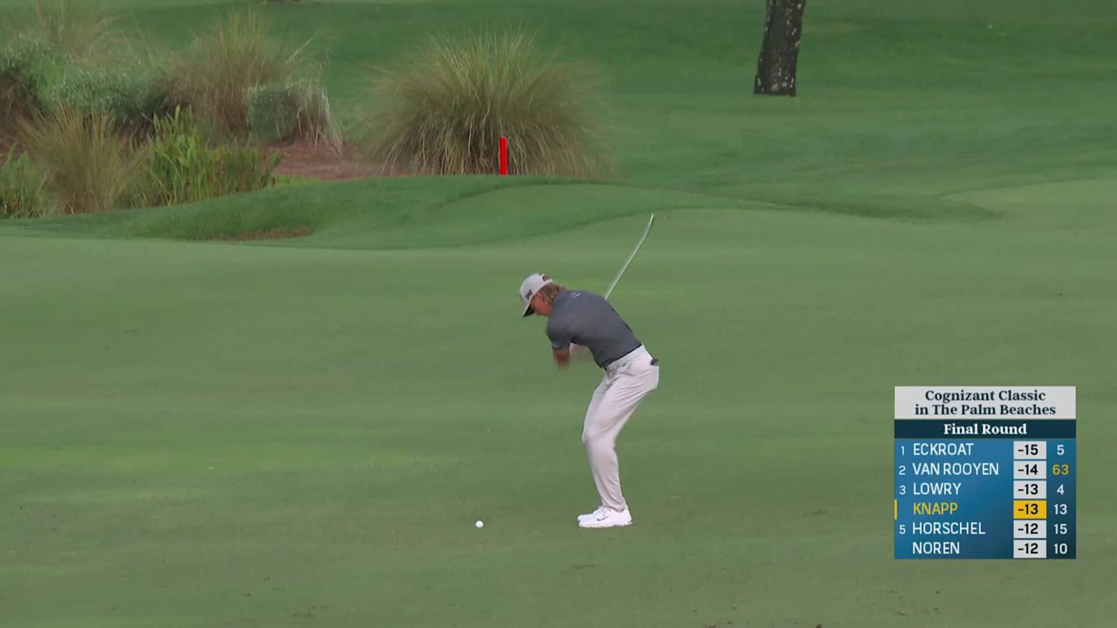 Jake Knapp nearly spins it in to set up birdie at Cognizant Classic