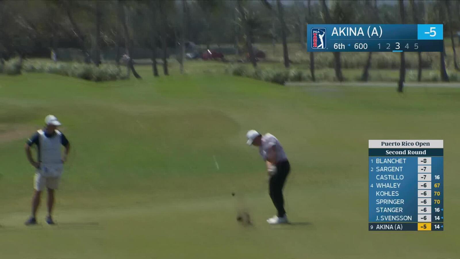 Kihei Akina makes birdie on No. 6 at Puerto Rico
