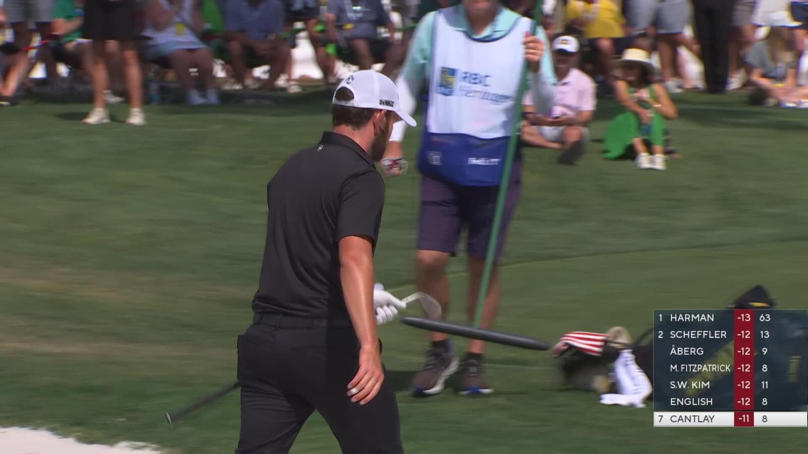 Patrick Cantlay sinks 2-foot putt for birdie on No. 9 at RBC Heritage