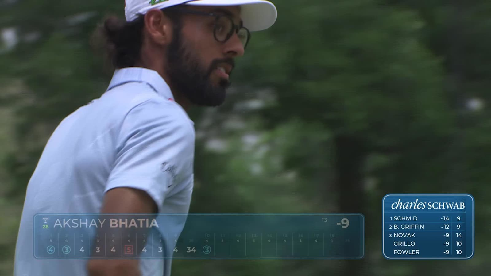 Akshay Bhatia makes birdie on No. 10 at Charles Schwab