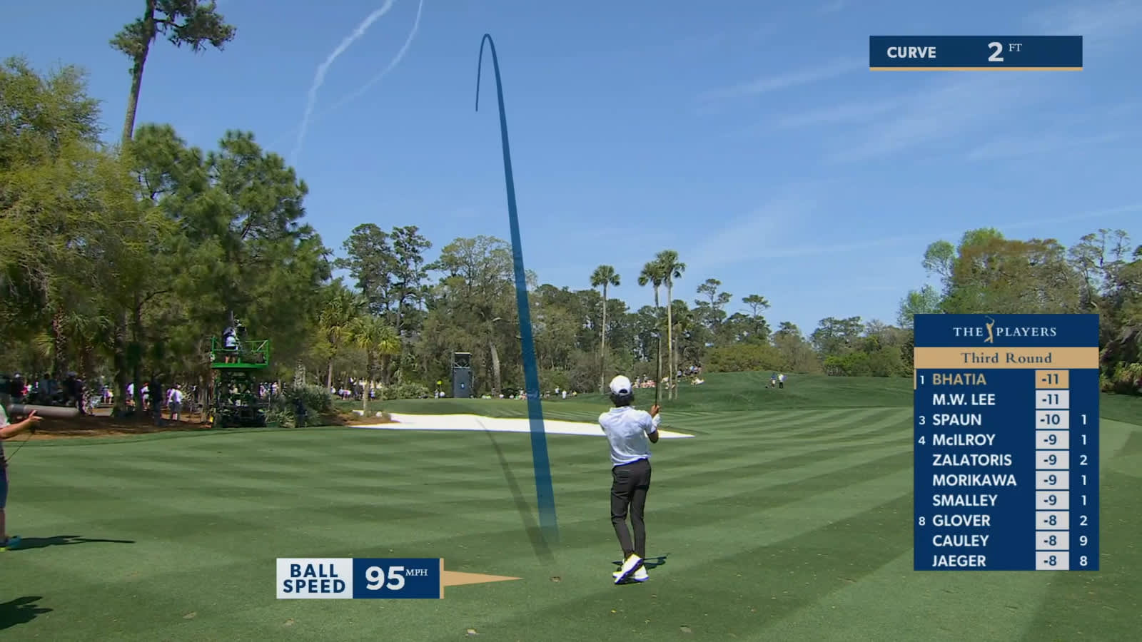 Akshay Bhatia nearly holes out wedge to set up tap-in birdie at THE PLAYERS