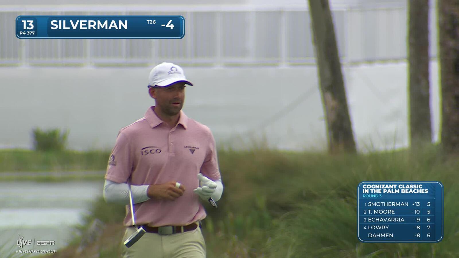 Ben Silverman hits 115-yard approach to 5 feet, sets up birdie on No. 13 at Cognizant Classic