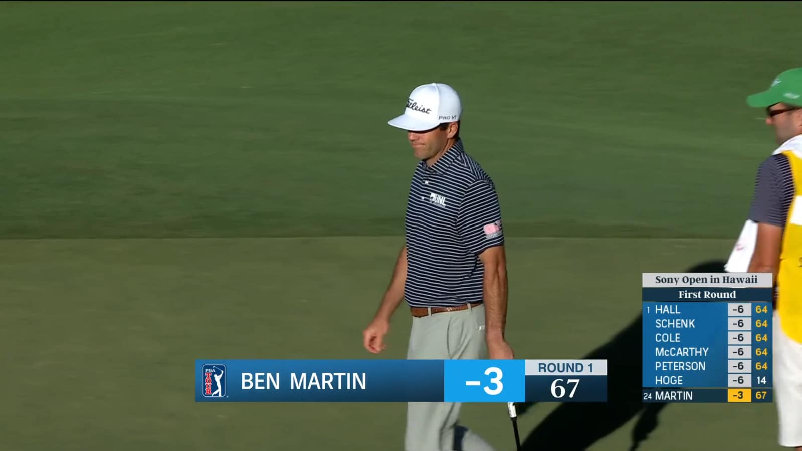 Ben Martin buries a 41-foot eagle putt at Sony Open