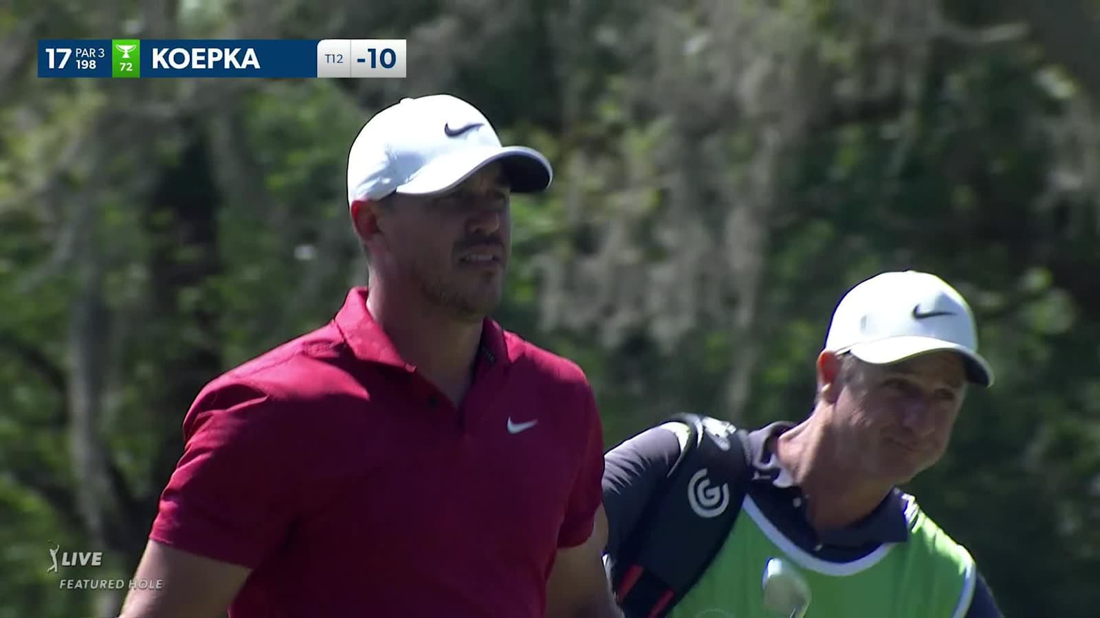 Brooks Koepka goes right at the flag to set up birdie at Valspar