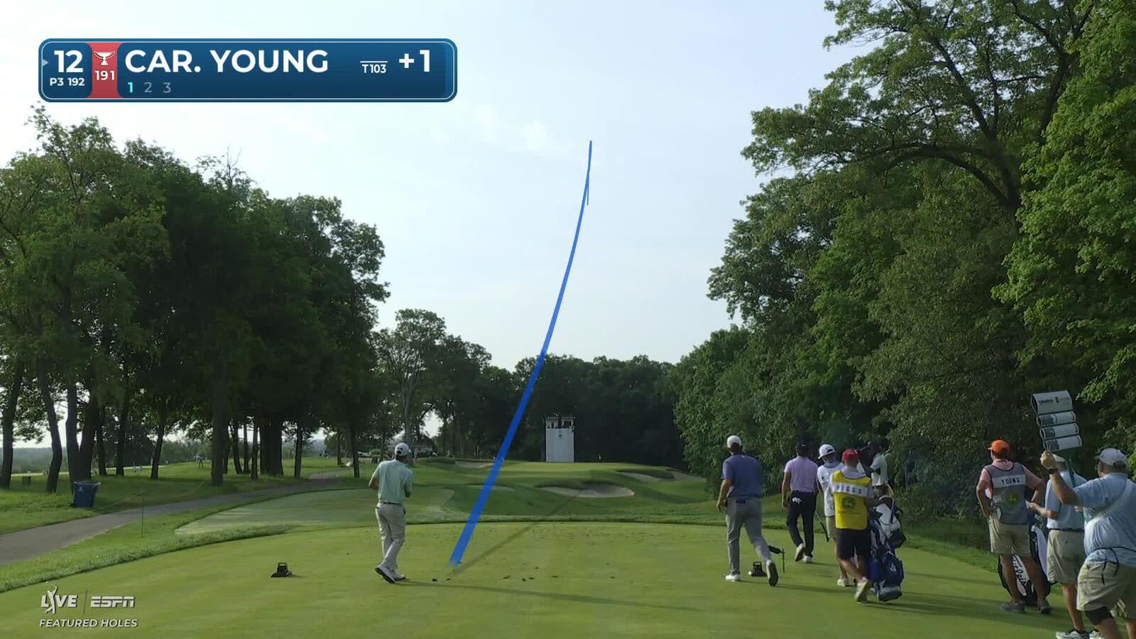 Carson Young hits tee shot to 11 feet, sets up birdie on No. 12 at John Deere