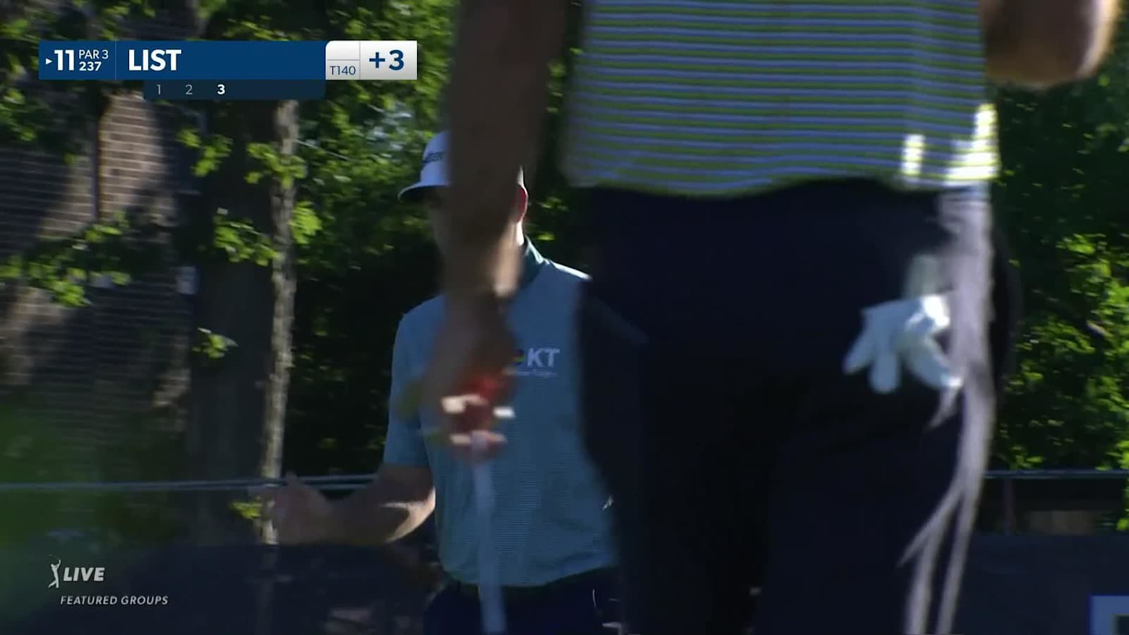 Luke List chips from the rough to save par at Rocket Mortgage