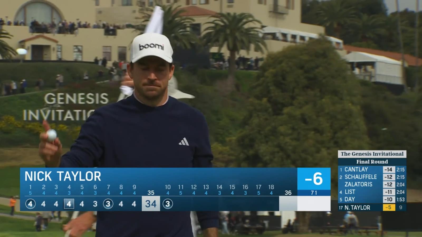 Nick Taylor gets up-an-down from trees to make birdie at Genesis