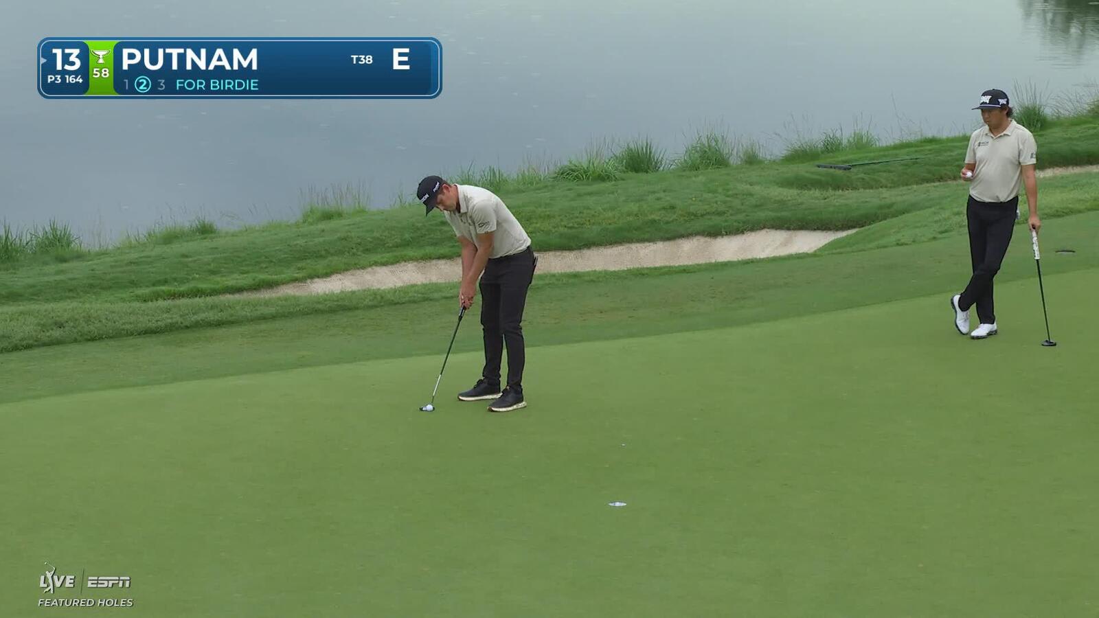 Andrew Putnam drains 8-foot putt for birdie on No. 13 at Charles Schwab