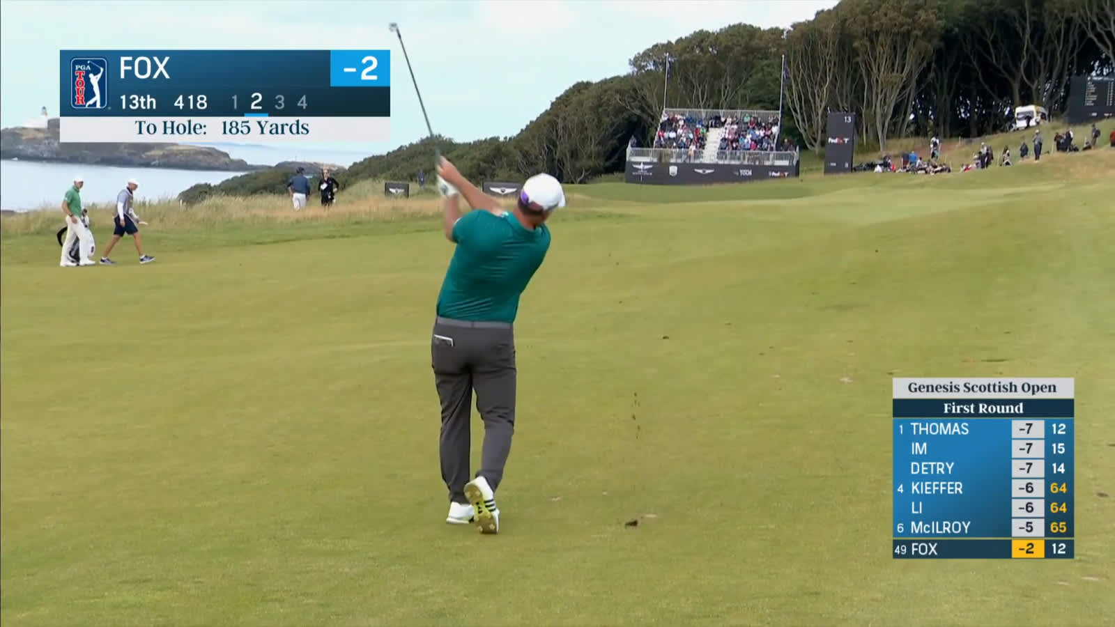 Ryan Fox rolls in birdie putt at Genesis Scottish Open