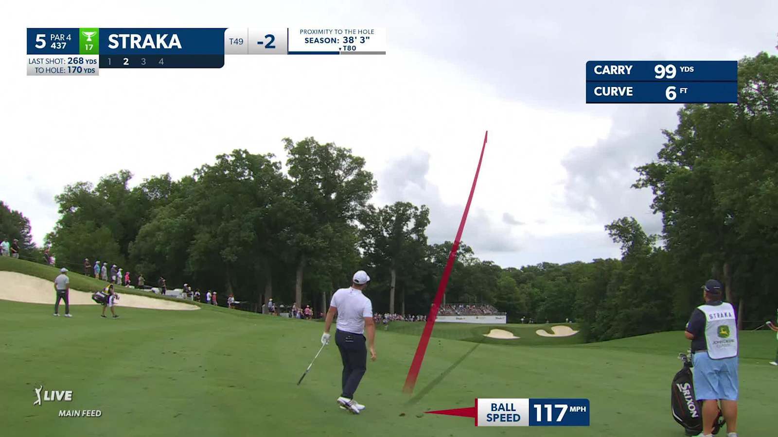 Sepp Straka sinks a 31-foot birdie putt at John Deere