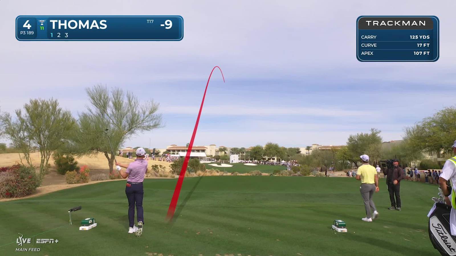 Justin Thomas drops 16-footer for birdie at WM Phoenix Open