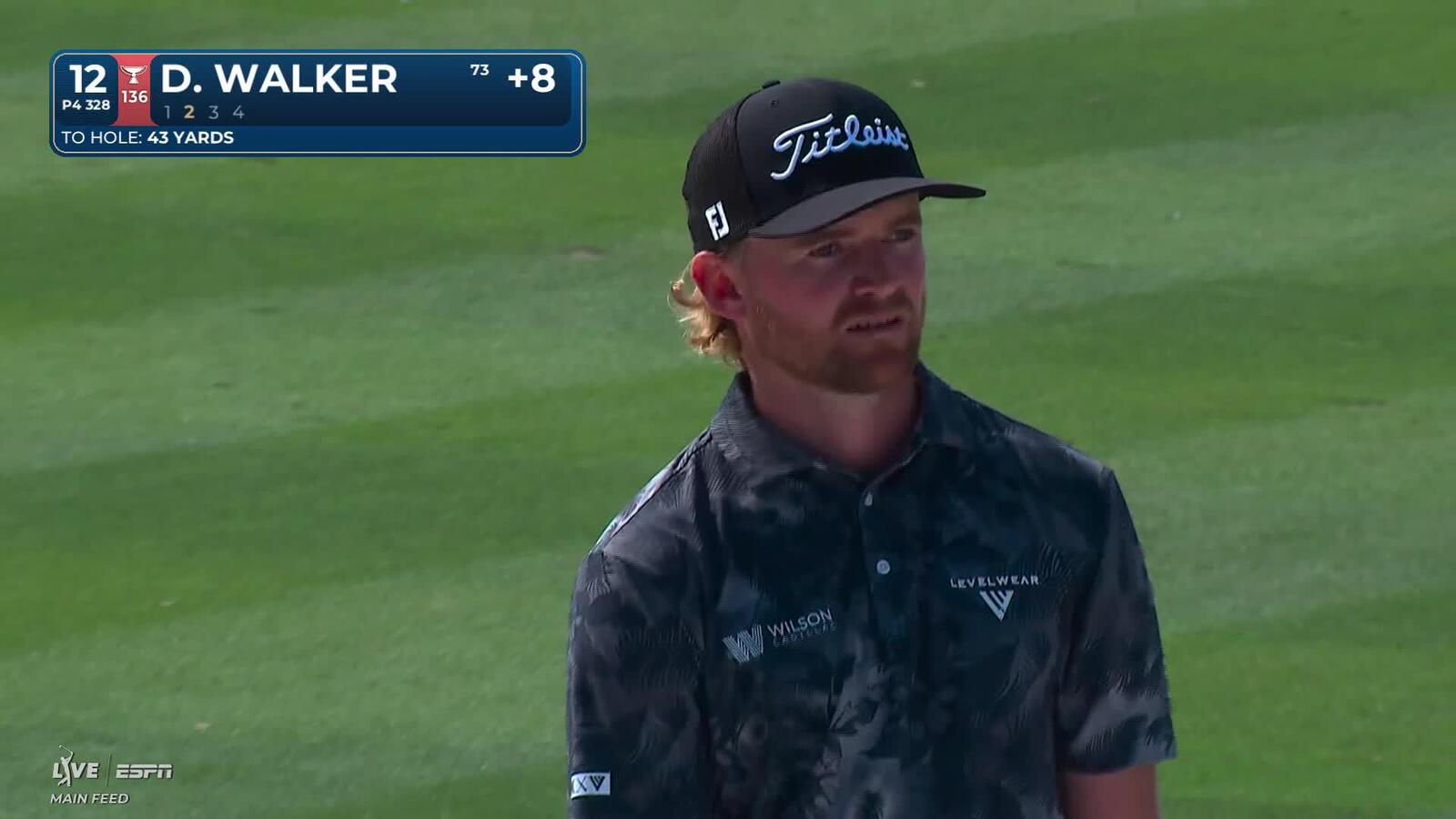 Danny Walker chips in from 46 yards for birdie on No. 12 at THE PLAYERS