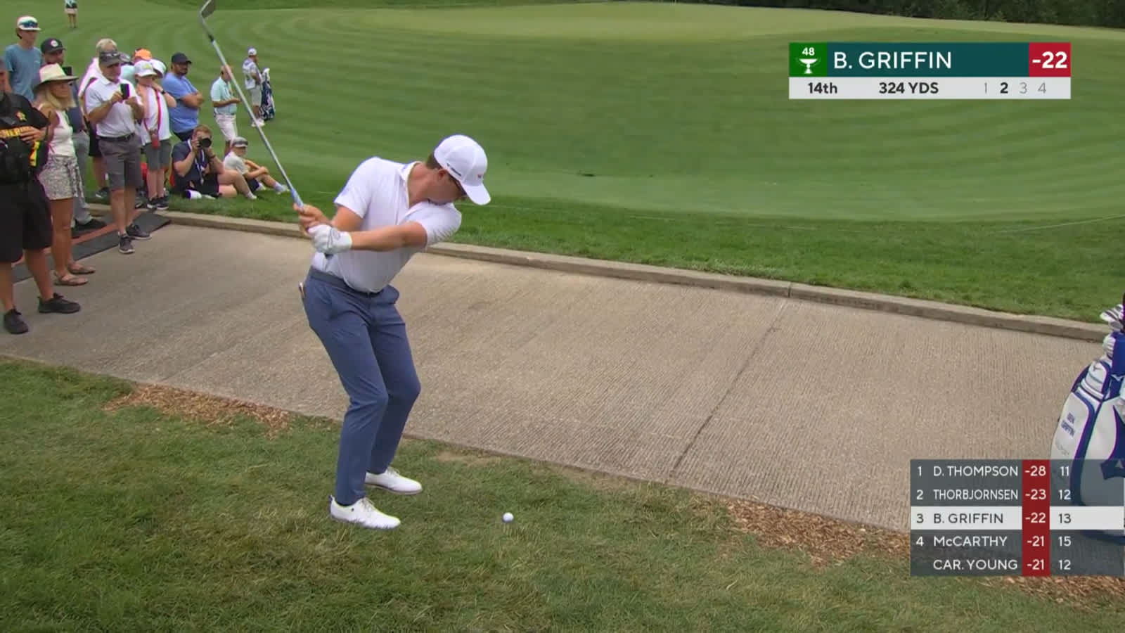 Ben Griffin converts birdie at John Deere