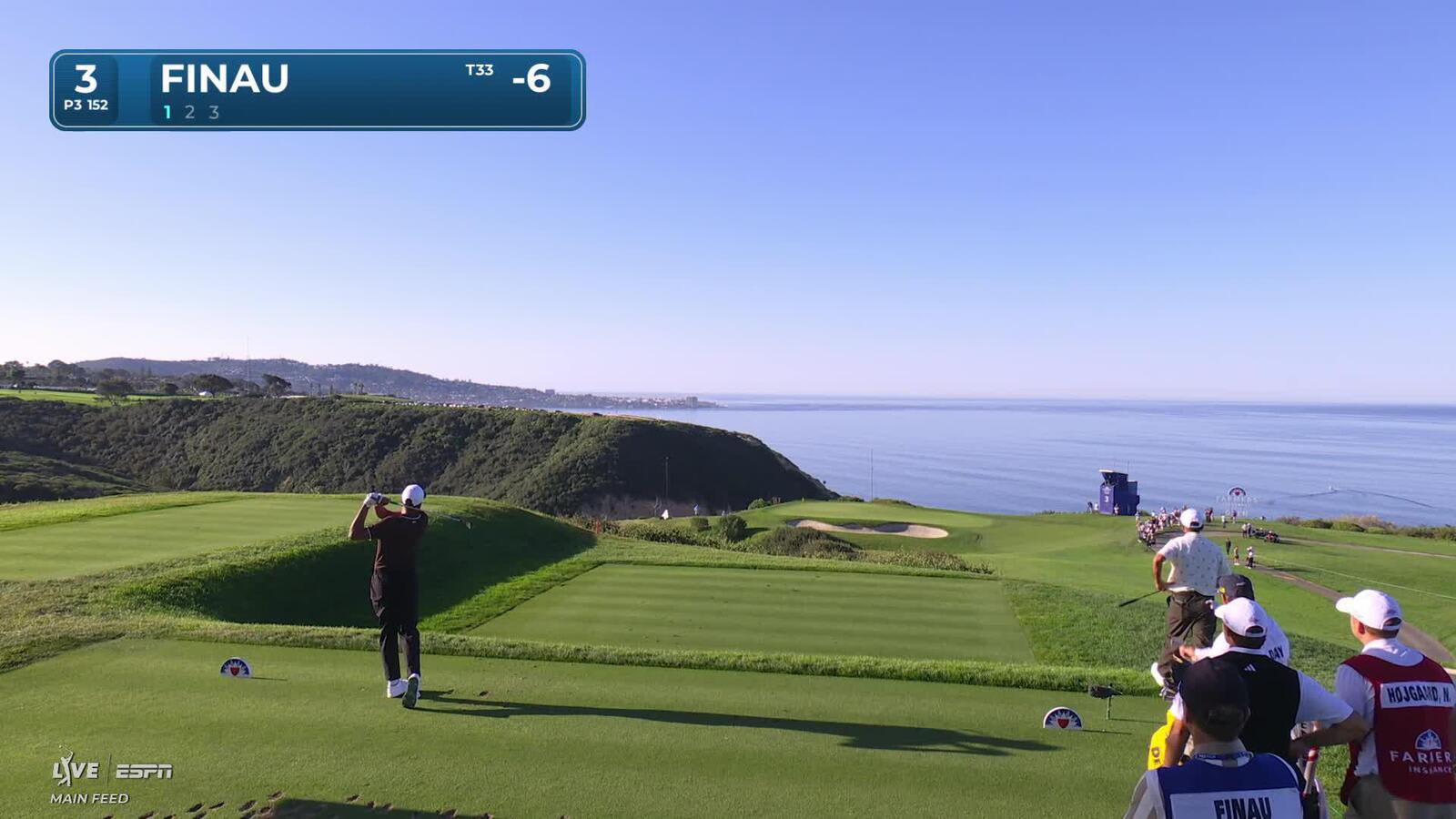Tony Finau hits 154-yard tee shot to 8 feet, sets up birdie on No. 3 at Farmers