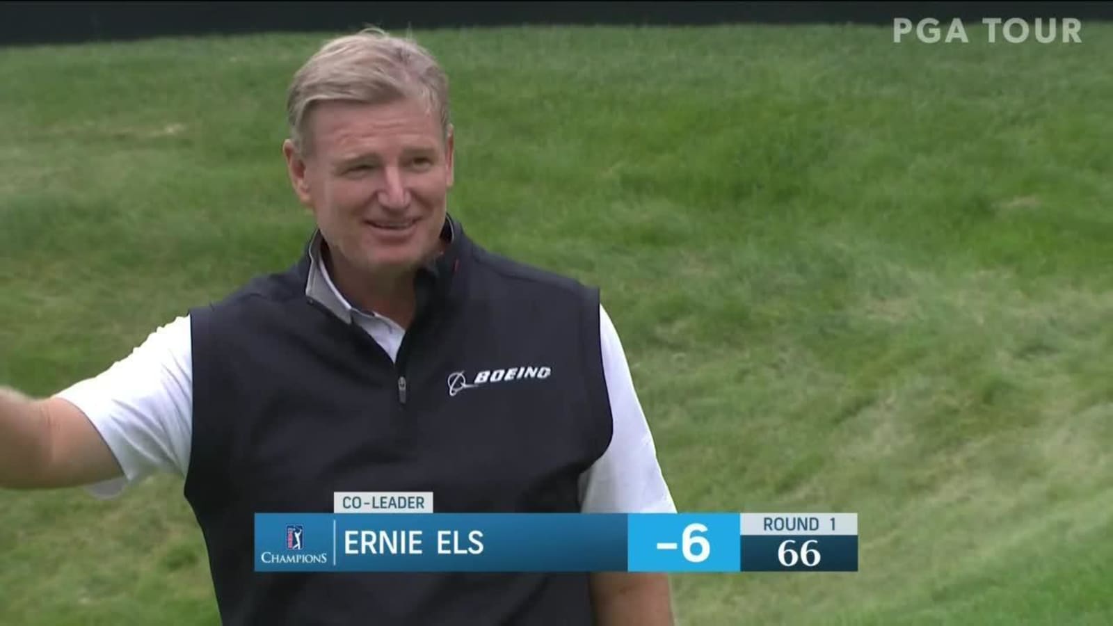 Ernie Els's impressive eagle on No. 18 at Boeing Classic