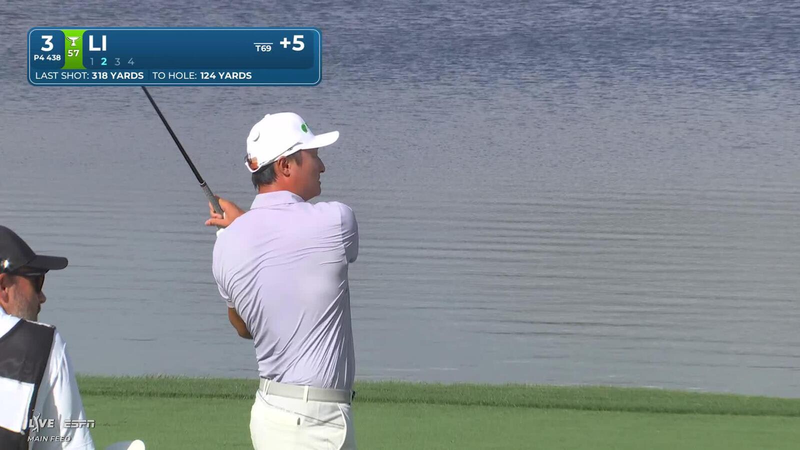 Haotong Li hits 122-yard approach to 8 feet, sets up birdie on No. 3 at Arnold Palmer