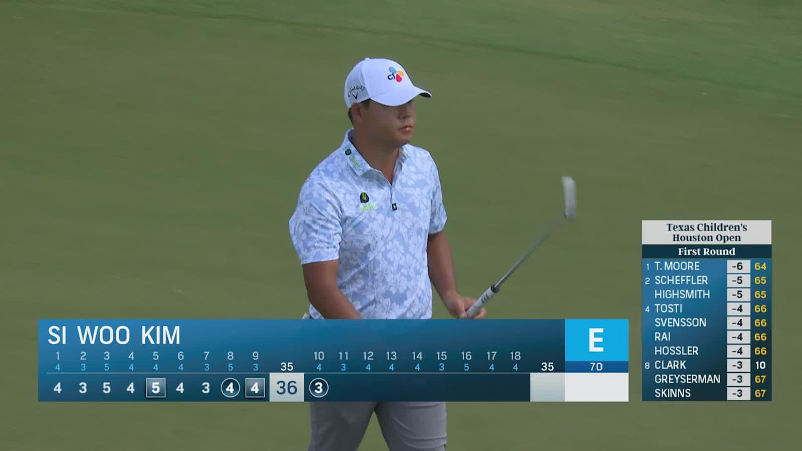 Si Woo Kim throws a dart to set up birdie at Houston Open