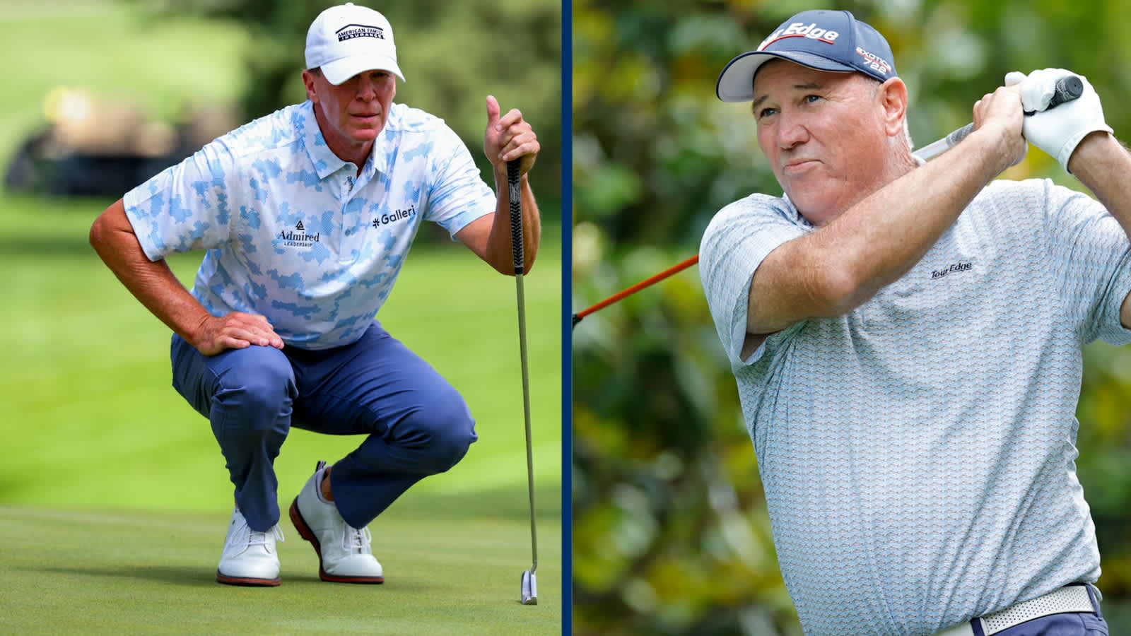 Steve Stricker and Duffy Waldorf share Thursday lead at Kaulig Co. Championship