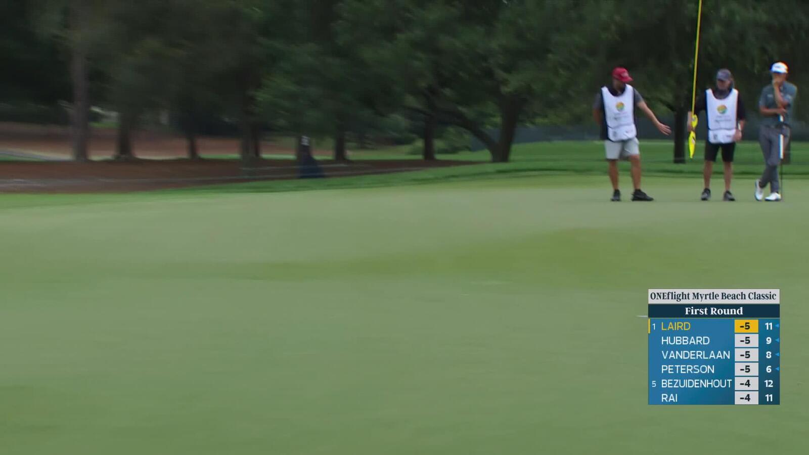 Martin Laird drains 29-foot birdie putt on No. 3 at ONEflight Myrtle