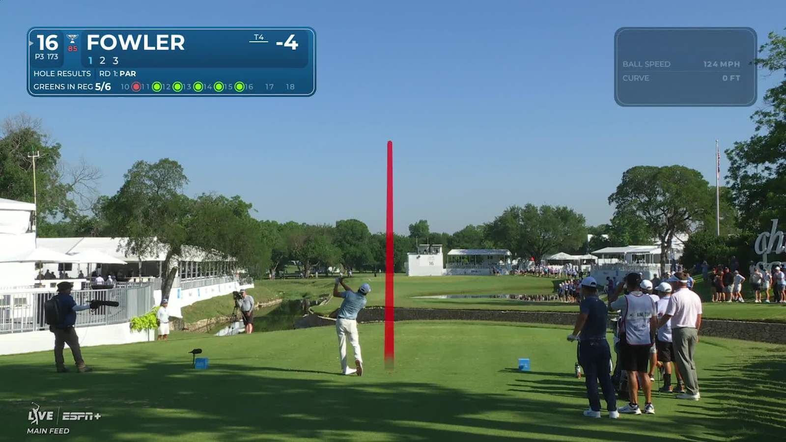 Rickie Fowler nearly aces No. 16 at Charles Schwab