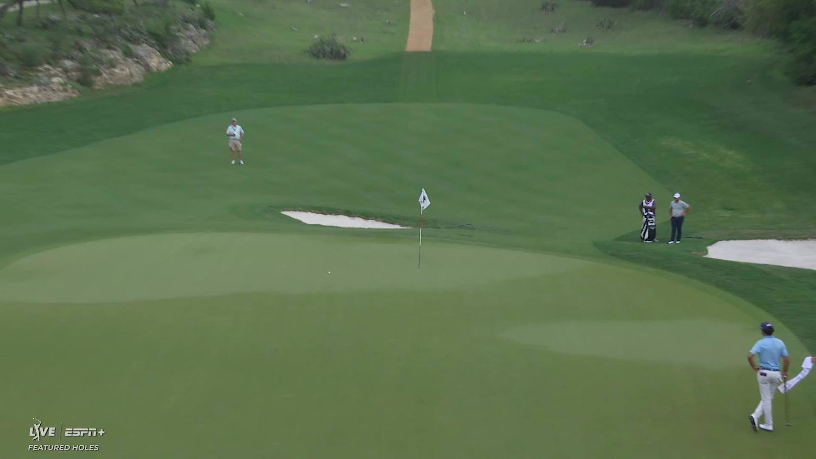 Kristoffer Ventura holes out for birdie from rough at Valero