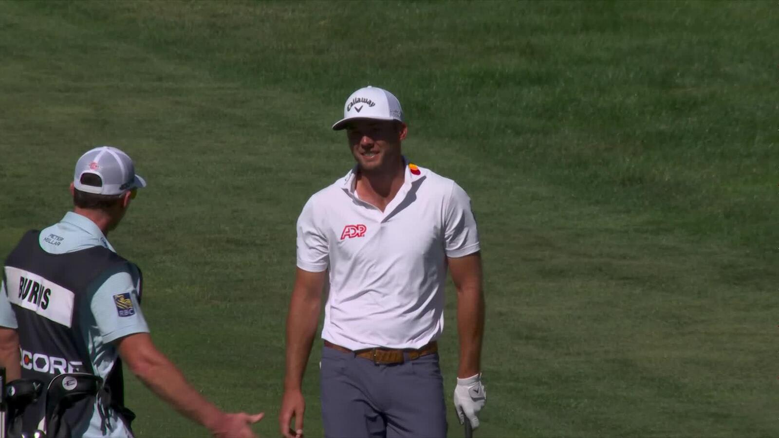 Sam Burns holes 117-yard approach for closing eagle at Procore