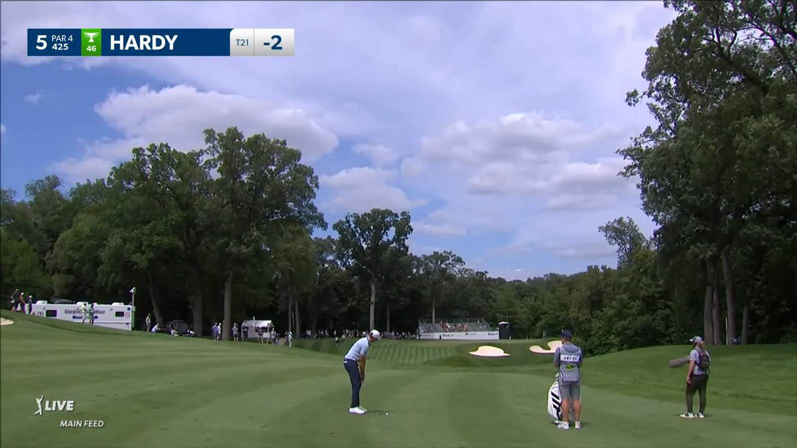 Ludvig Aberg spins approach to set up birdie at John Deere