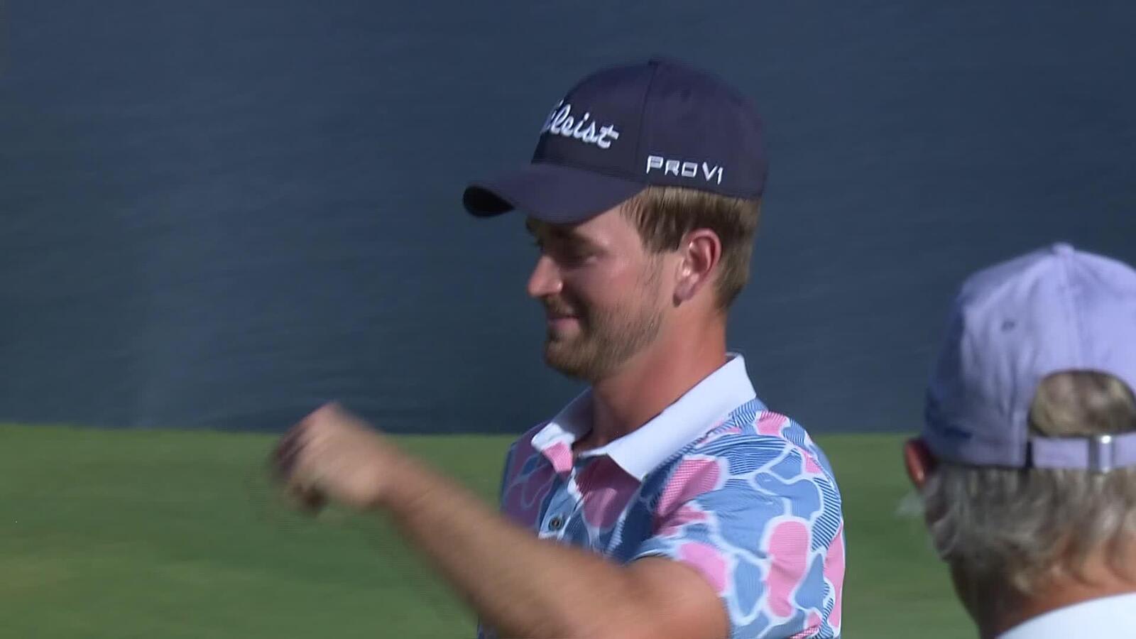 Austin Duncan holes out for birdie on No. 18 at BMW Charity Pro-Am