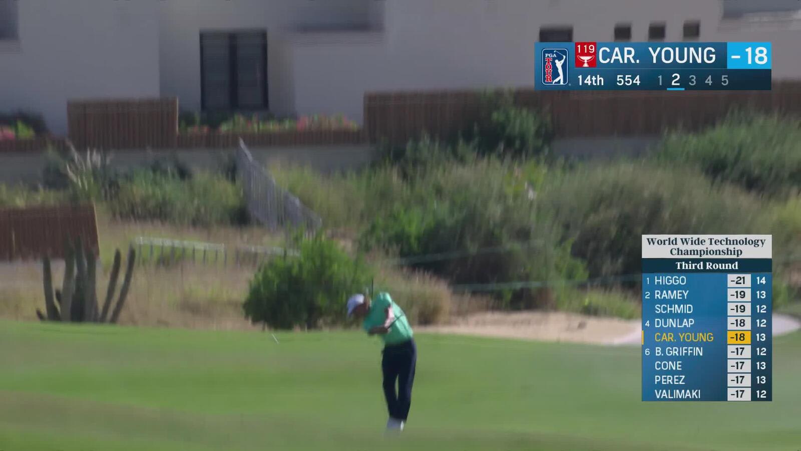 Carson Young makes birdie on No. 14 at World Wide Technology