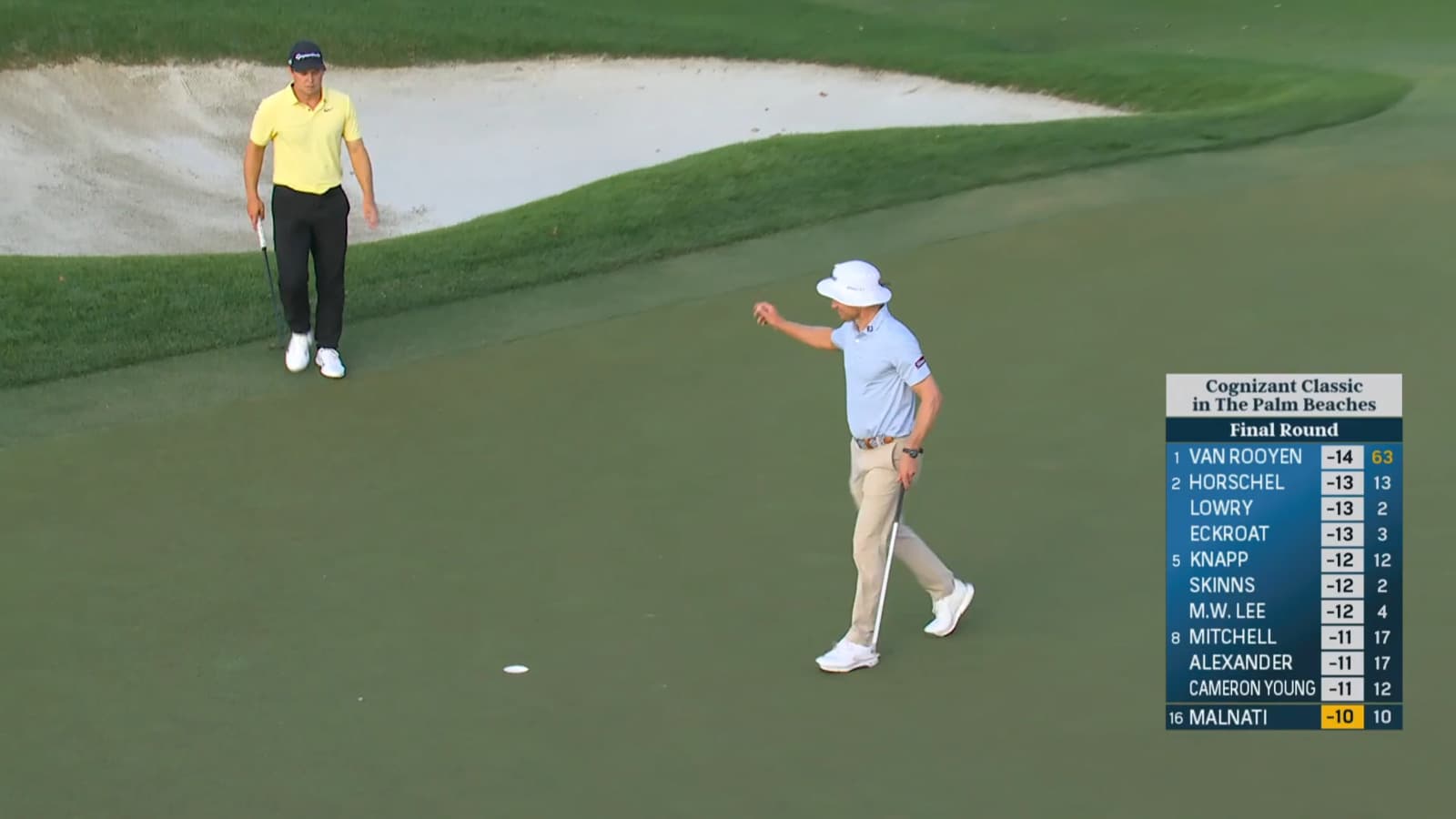 Peter Malnati sends in eagle putt at Cognizant Classic