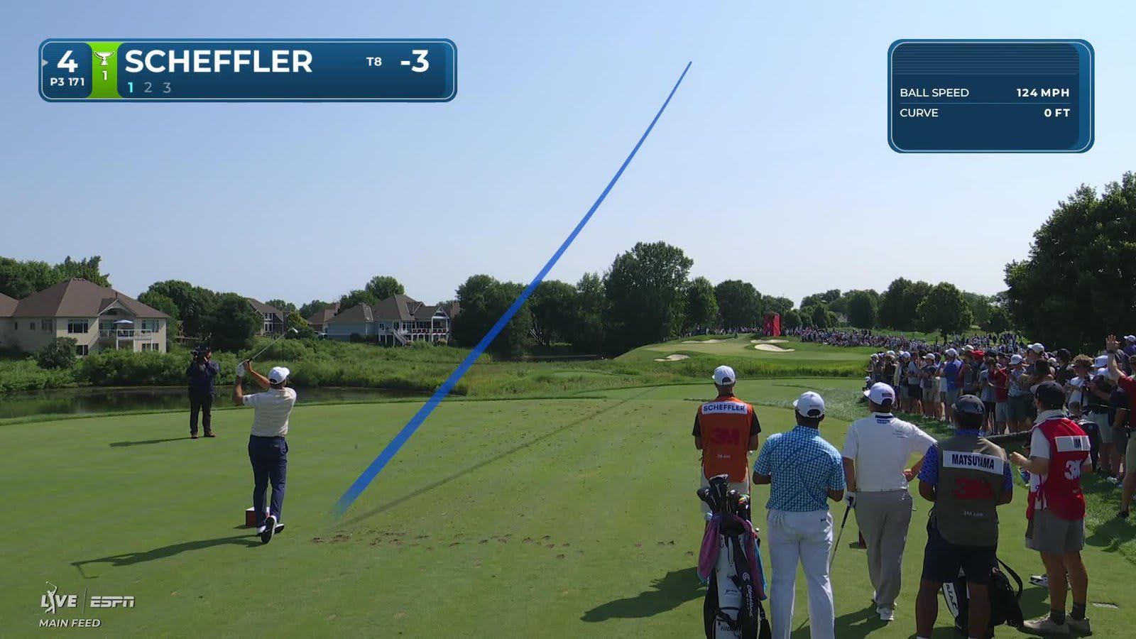 Scottie Scheffler sinks 28-foot birdie putt on No. 4 at 3M Open