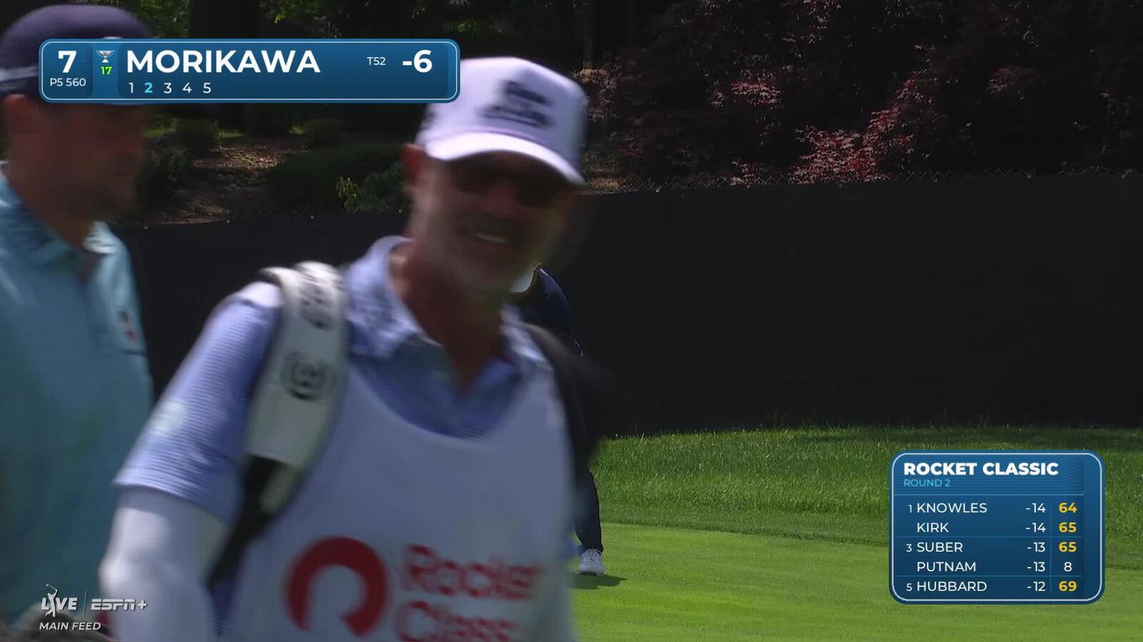 Collin Morikawa rolls in eagle putt at Rocket Classic