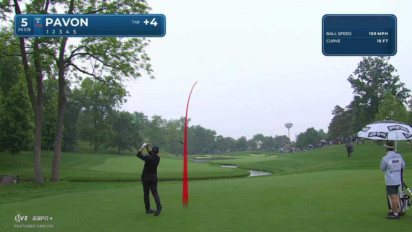 Matthieu Pavon makes birdie on No. 5 at the Memorial