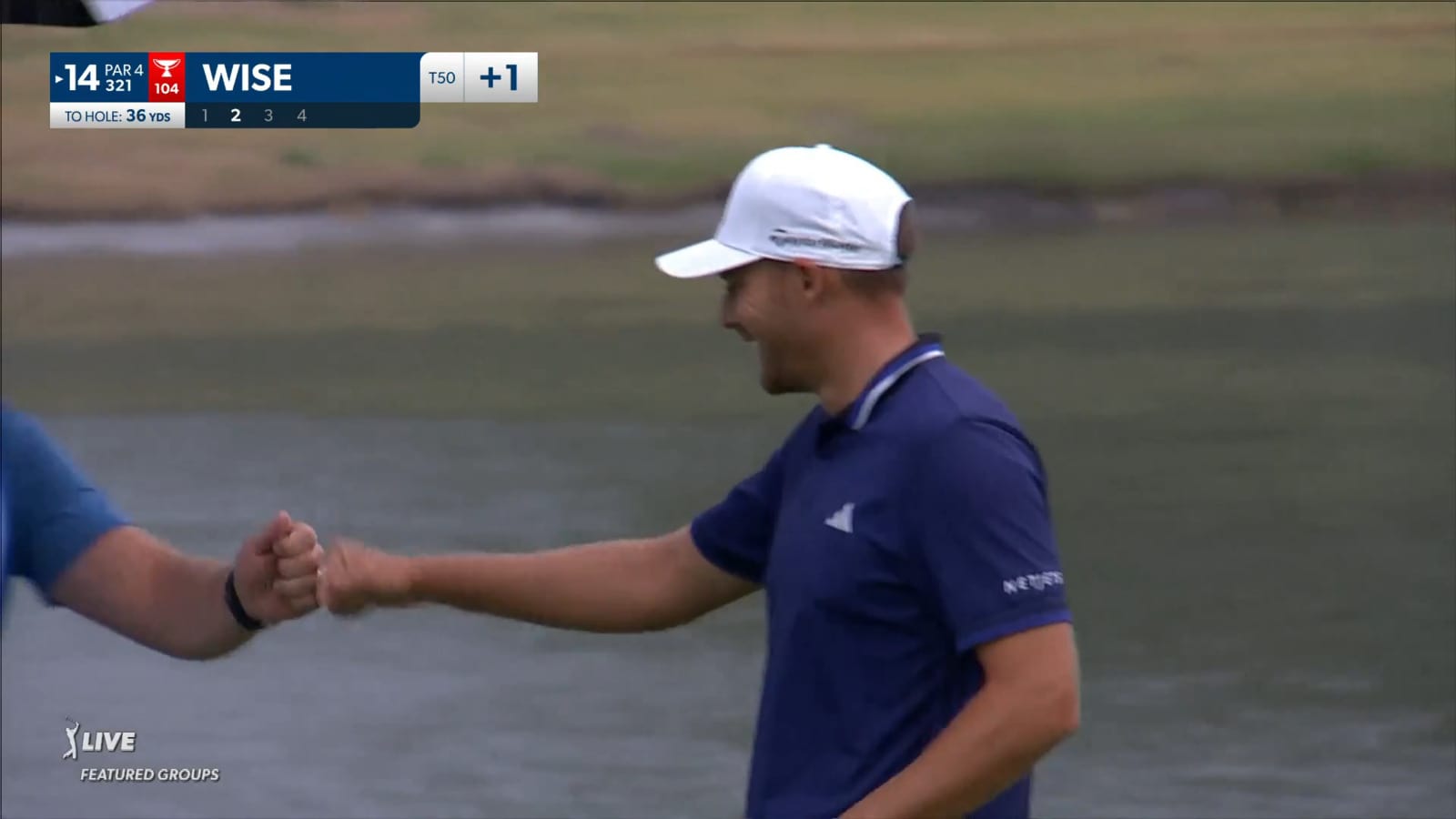 Aaron Wise chips in for eagle at AT&T Byron Nelson