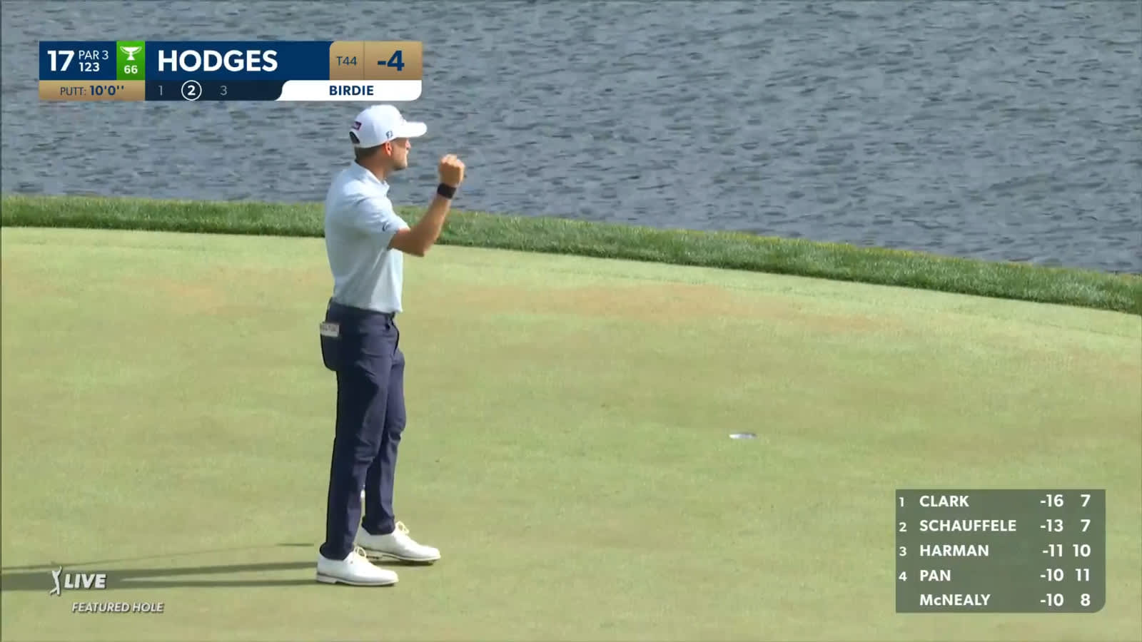 Lee Hodges hits it close to set up birdie at THE PLAYERS