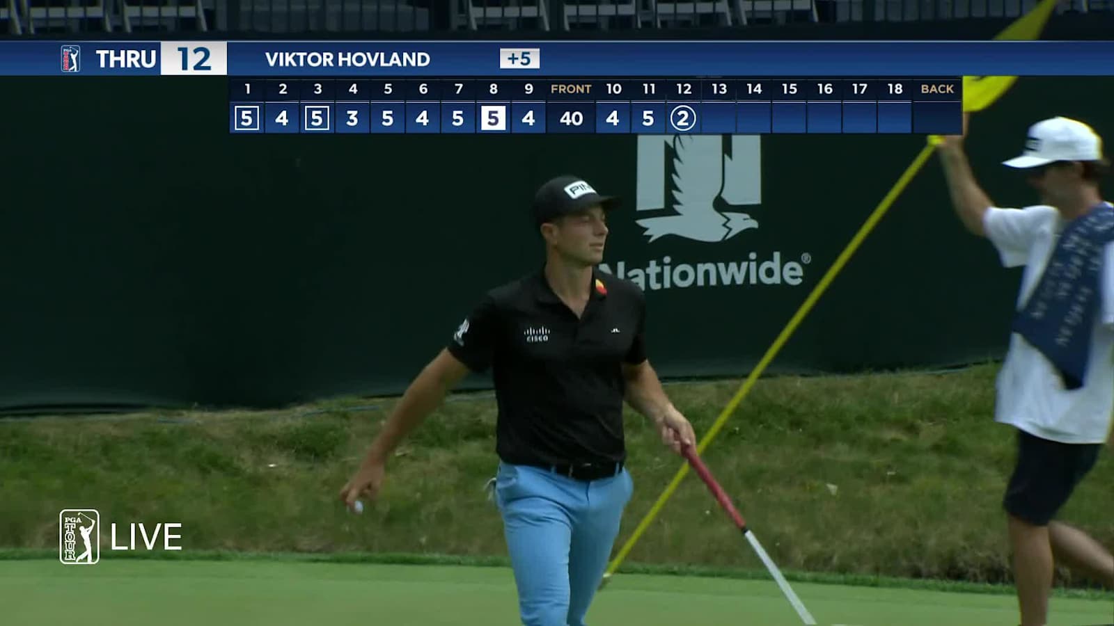 Viktor Hovland knocks tee shot to 5 feet and birdies at the Memorial