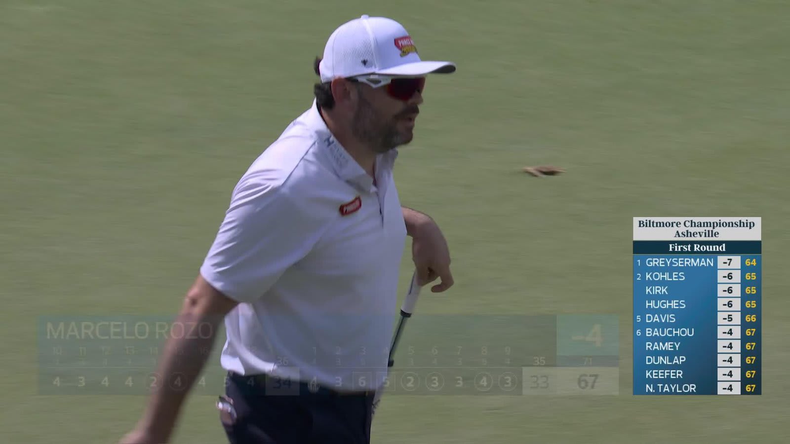 Marcelo Rozo sinks 11-foot birdie putt on No. 9 at Biltmore Championship