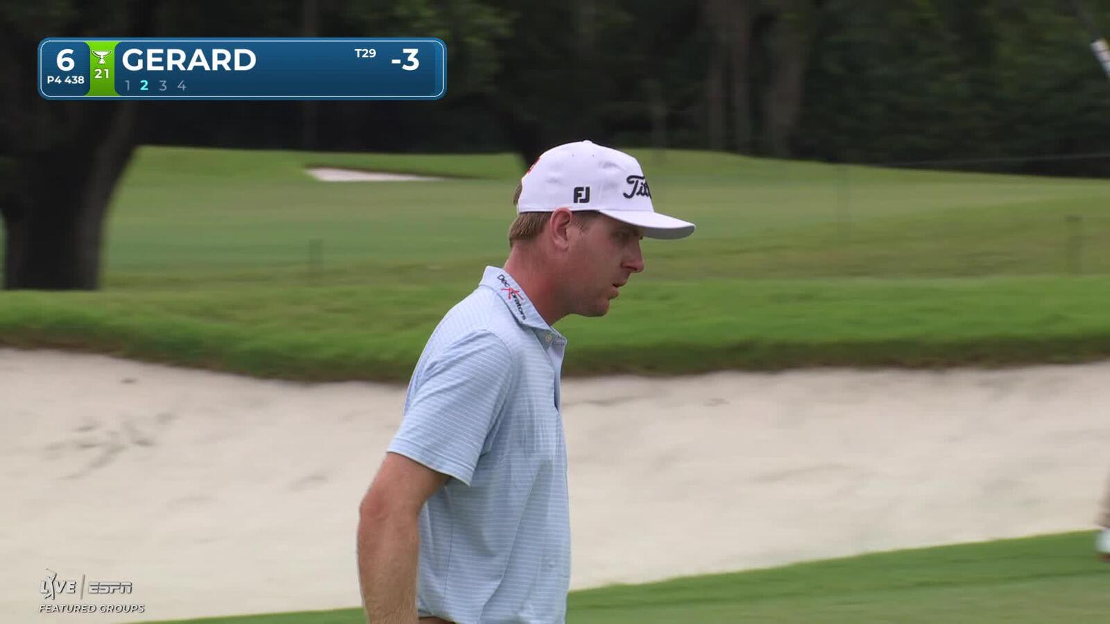 Ryan Gerard's 149-yard approach sets up birdie on No. 6 at Cadillac