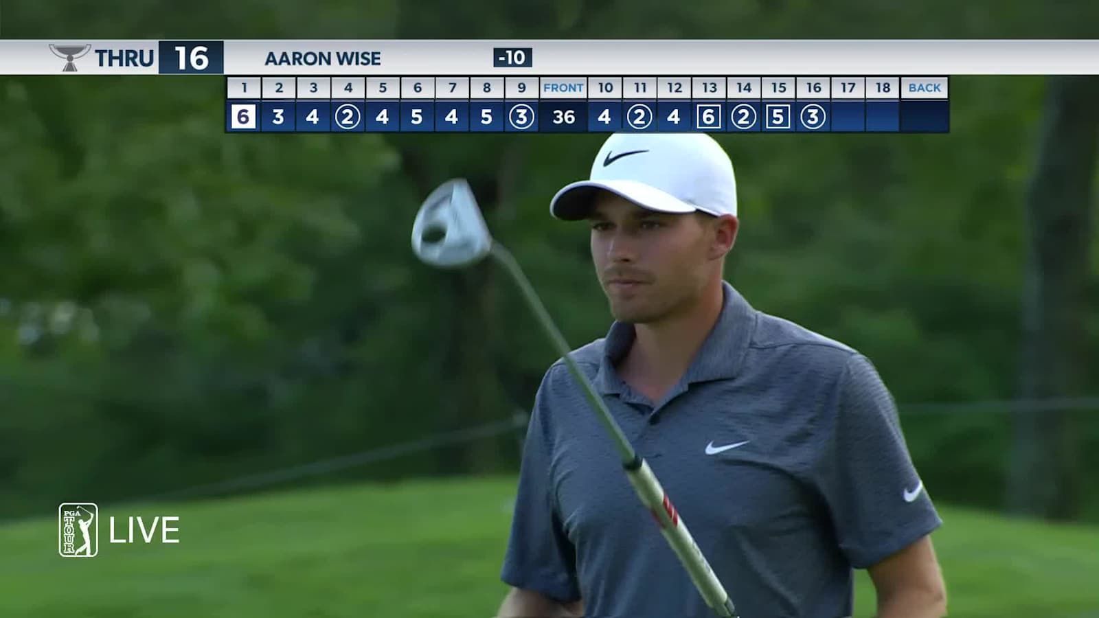 Aaron Wise makes birdie on No. 16 at THE NORTHERN TRUST
