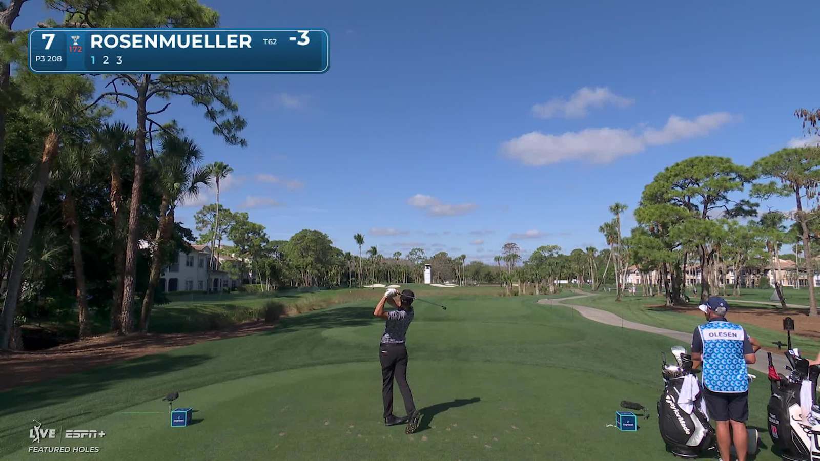 Thomas Rosenmueller throws a dart from tee to set up birdie at Cognizant Classic