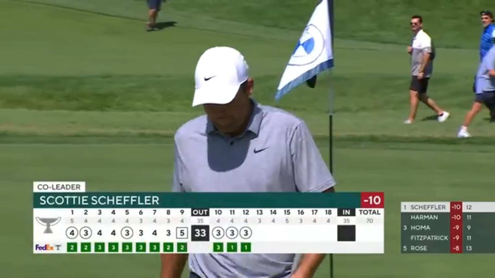 Scottie Scheffler cards third-straight birdie on No. 12 at BMW Championship