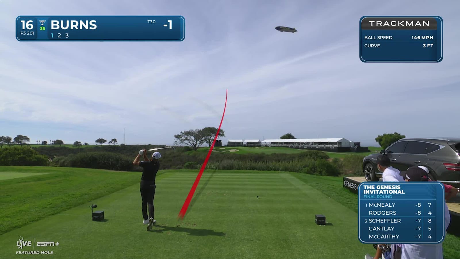 Sam Burns buries 37-footer for birdie at The Genesis