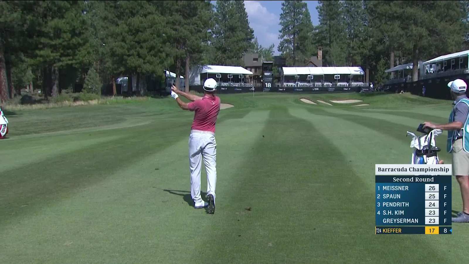 Maximilian Kieffer spins approach to set up birdie at Barracuda