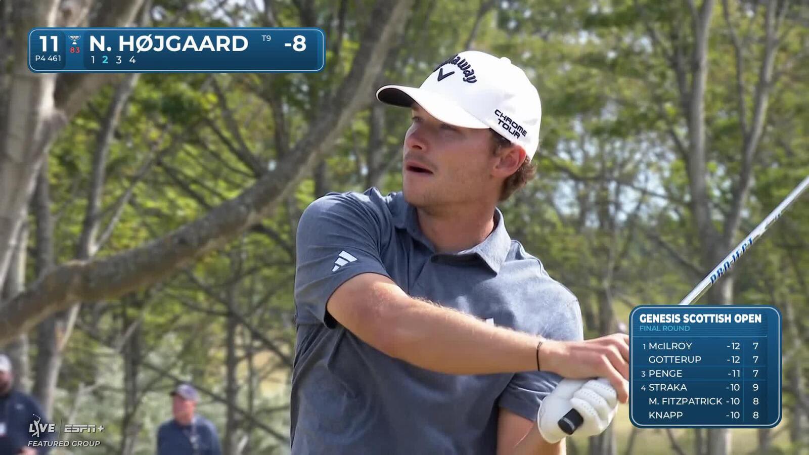 Nicolai Højgaard makes birdie on No. 11 at Genesis Scottish Open