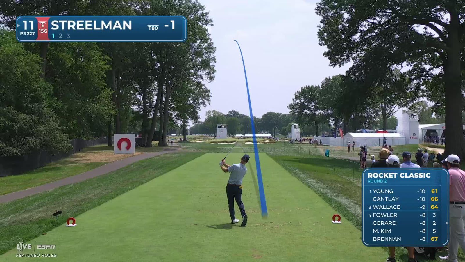Kevin Streelman hits tee shot to 17 feet, sets up birdie on No. 11 at Rocket Classic
